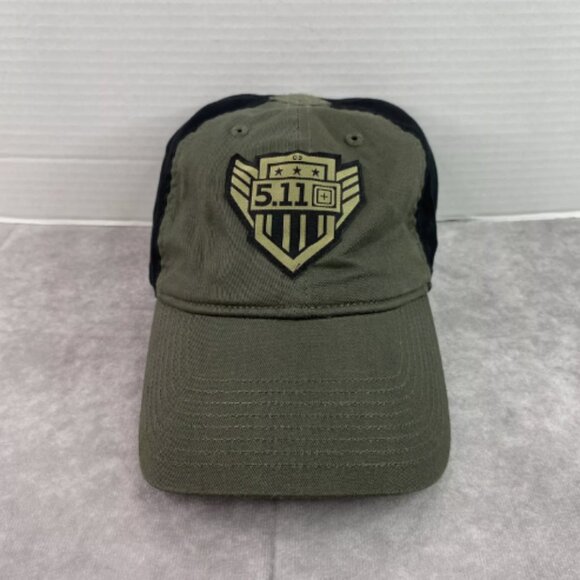 5.11 Tactical Hat Adult Olive Green 192 Tundra Logo Hiking Outdoors Dad Cap - Picture 1 of 16